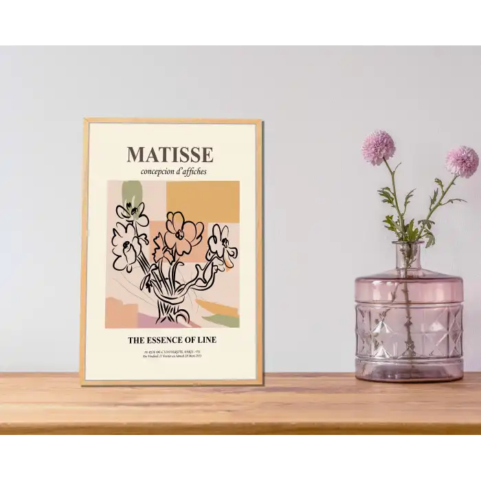 Çerçeveli Matisse Ahşap Tablo, Ev Dekoru, Soyut Tablo