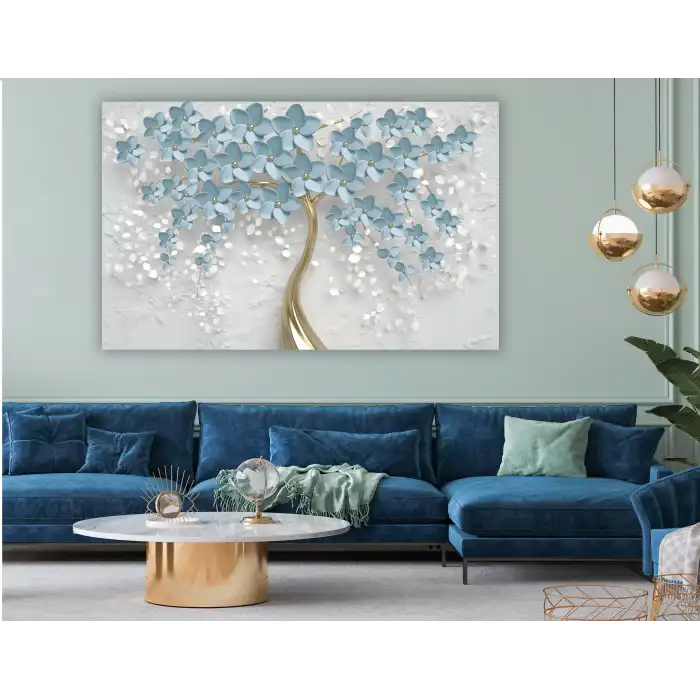 Dekoratif Çiçek Kanvas Tablo