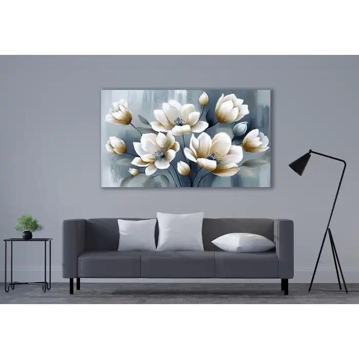 DEKORATİF ÇİÇEKLER KANVAS TABLO