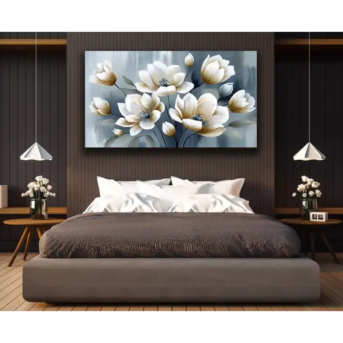 DEKORATİF ÇİÇEKLER KANVAS TABLO