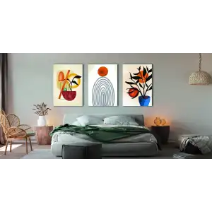 3 PARÇA BOHO STYLE KANVAS TABLO