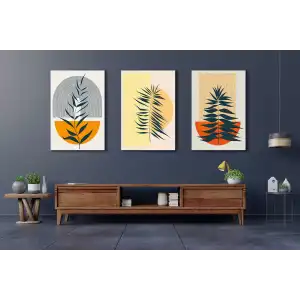 3 PARÇA DEKORATİF BOHO KANVAS TABLO