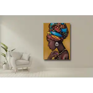 AFRİKALI KADIN KANVAS TABLO