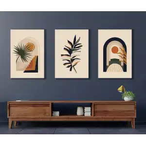 BOHO STYLE 3 PARÇA KANVAS TABLO