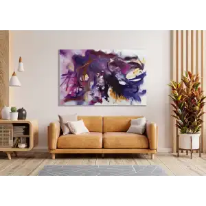 MOR SOYUT KANVAS TABLO