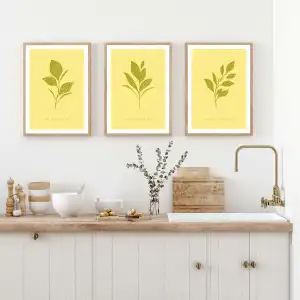 3 Parça Dekoratif Çiçekler Çiçekler Ahşap Tablo Seti