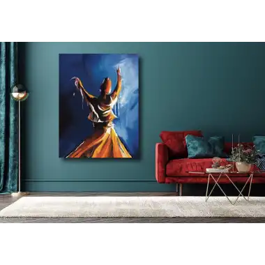 RENKLİ SEMAZEN KANVAS TABLO