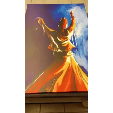 RENKLİ SEMAZEN KANVAS TABLO