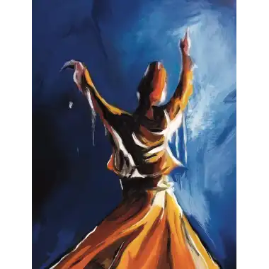 RENKLİ SEMAZEN KANVAS TABLO