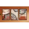 3lü Dekoratif Desenli Çerçeveli Tablo , Ev Dekoru , Soyut Tablo , Ahşap Tablo