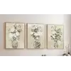 3lü Vazoda Çiçek Çerçeveli Tablo , Ev Dekoru , Soyut Tablo , Ahşap Tablo