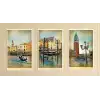 3lü Venedik Çerçeveli Tablo Life , Ev Dekoru , Soyut Tablo , Ahşap Tablo
