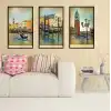 3lü Venedik Çerçeveli Tablo Life , Ev Dekoru , Soyut Tablo , Ahşap Tablo