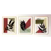 3 Parça Çerçeveli Bohem Ahşap Tablo Seti, Soyut Tablo, Ev Dekoru