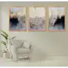3 Parça Dekoratif Kök Desen Çerçeveli Tablo Life , Ev Dekoru , Soyut Tablo , Ahşap Tablo