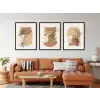 Bestablo 3 Parça Çerçeveli Dekoratif Boho Ahşap Tablo Seti Bestablo