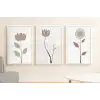 Bestablo 3 Parça Çerçeveli Dekoratif Çiçekler Ahşap Tablo Seti, Ev Dekoru Bestablo