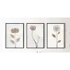 Bestablo 3 Parça Çerçeveli Dekoratif Çiçekler Ahşap Tablo Seti, Ev Dekoru Bestablo