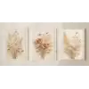 Bestablo 3 Parça Çerçeveli Dekoratif Çiçekler Ahşap Tablo Seti, Ev Dekoru Bestablo
