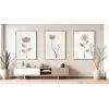 Bestablo 3 Parça Çerçeveli Dekoratif Çiçekler Ahşap Tablo Seti, Ev Dekoru Bestablo