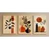 Bestablo 3 Parça Çerçeveli Vazolar Boho Ahşap Tablo Seti, Ev Dekoru Bestablo