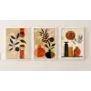 Bestablo 3 Parça Çerçeveli Vazolar Boho Ahşap Tablo Seti, Ev Dekoru Bestablo