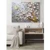 Bestablo Dekoratif Beyaz Çiçekler Kanvas Tablo Bestablo