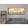 Bestablo İstanbul Yazılı Panaromik Manzara Kanvas Tablo, Ev Dekoru, Bestablo