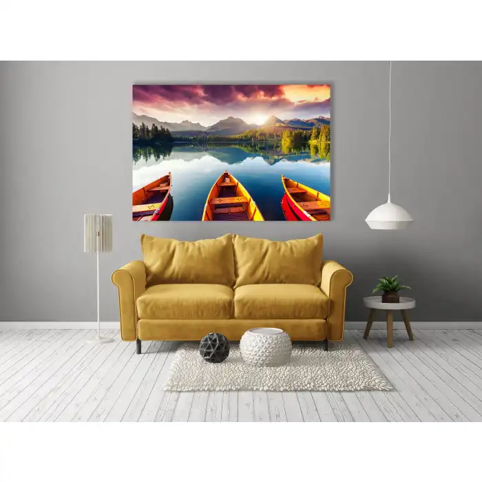 GÖL MANZARASI KANVAS TABLO