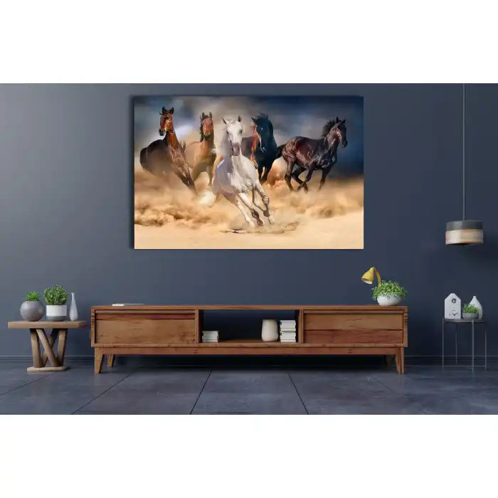 KOŞAN ATLAR KANVAS TABLO