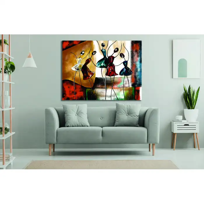 Renkli Soyut Kanvas Tablo