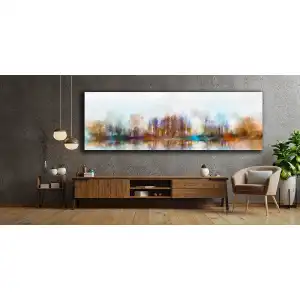 Panoramik Göl Manzarası Kanvas Tablo