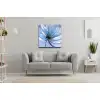 DEKORATİF MAVİ ÇİÇEK KANVAS TABLO
