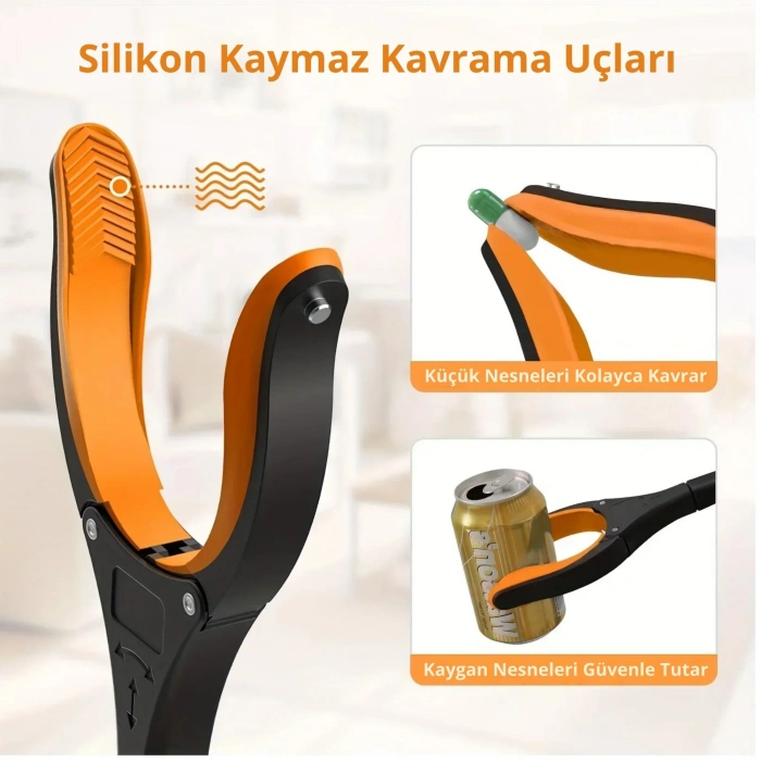 ShopyTech  Katlanabilir 32 İnç Eşya Kavrama Aparatı 360° Döner Başlıklı Manyetik Uçlu Çöp Toplama ve Uzanma Tutacağı