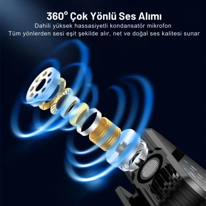 ShopyTech Kablosuz 4ü 1 Arada Yaka Mikrofonu Type-C Lightning 3.5mm Uyumlu Gürültü Azaltmalı Telefon Kamera Mikrofonu