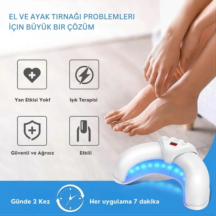 ShoptTech 36W Katlanabilir Tırnak Mantarı Işık Cihazı El ve Ayak Tırnağı İçin LED Fototerapi Lambası, USB Şarjlı