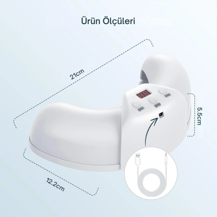 ShoptTech 36W Katlanabilir Tırnak Mantarı Işık Cihazı El ve Ayak Tırnağı İçin LED Fototerapi Lambası, USB Şarjlı