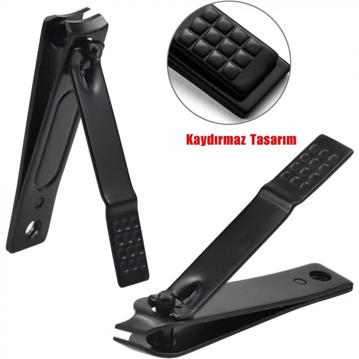 SHOPYTECH 7 Parça Profesyonel Manikür Pedikür Seti Siyah Lüks Seyahat Çantası, Kadın & Erkek Tırnak Bakım Kiti