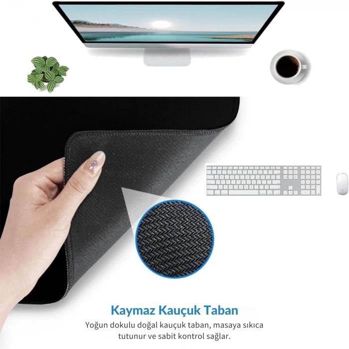 ShopyTech Excel Kısayol Mouse Pad 80×30 cm Büyük Boy Kaymaz Taban Su Geçirmez Dikişli Kenar  Word/Excel/PPT Kısayol Rehberi
