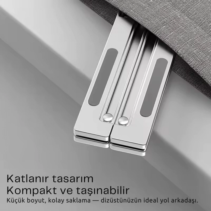 ShopyTech Fanlı Katlanır Laptop Notebook Standı  7 Kademeli Yükseklik Alüminyum Alaşım 16¨ inc Uyumlu