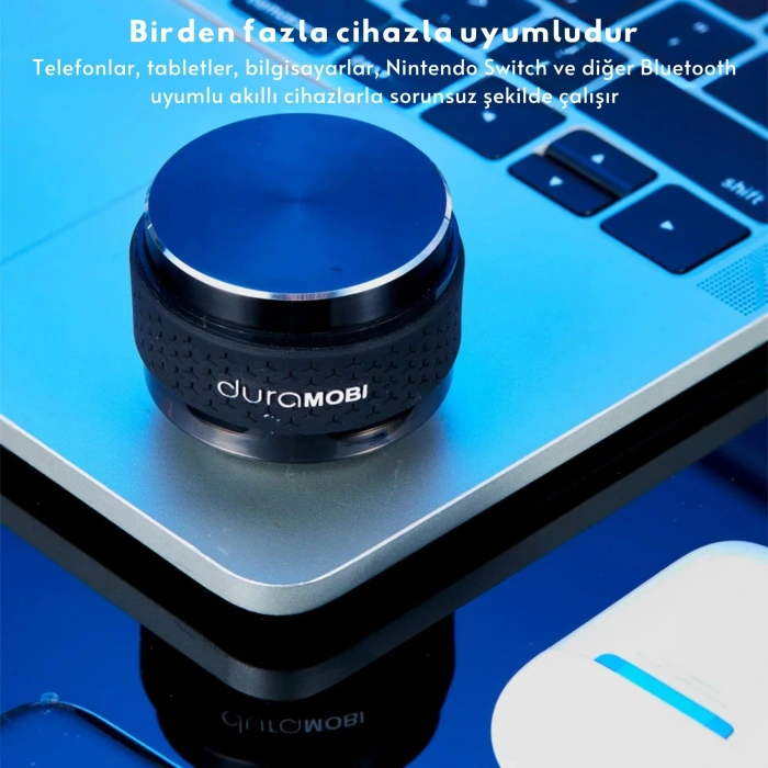 ShopyTech Kemik İletimli Kablosuz Bluetooth Hoparlör RGB Neon Işıklı Manyetik IP54 Su Sıçramasına Dayanıklı Mini Speaker