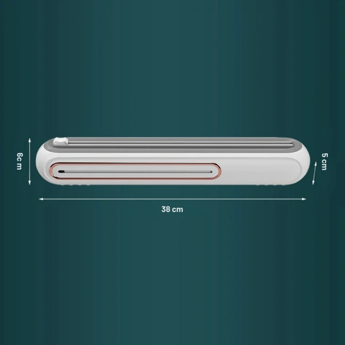 ShopyTech Mıknatıslı Streç Film Folyo Yağlı Kağıt Dispenseri Çift Yönlü Bıçaklı 30 cm Rulo Kesici