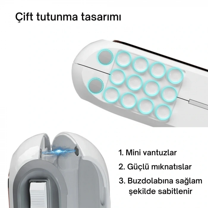 ShopyTech Mıknatıslı Streç Film Folyo Yağlı Kağıt Dispenseri Çift Yönlü Bıçaklı 30 cm Rulo Kesici