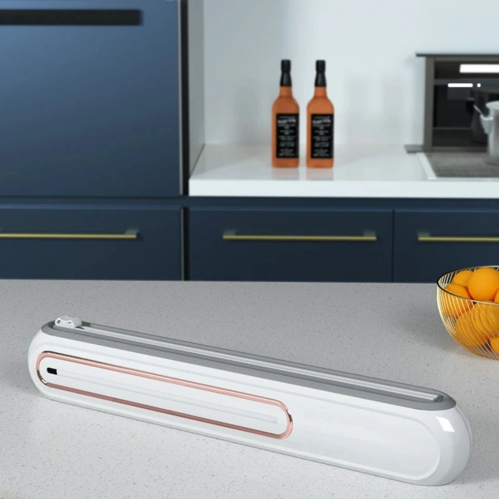 ShopyTech Mıknatıslı Streç Film Folyo Yağlı Kağıt Dispenseri Çift Yönlü Bıçaklı 30 cm Rulo Kesici