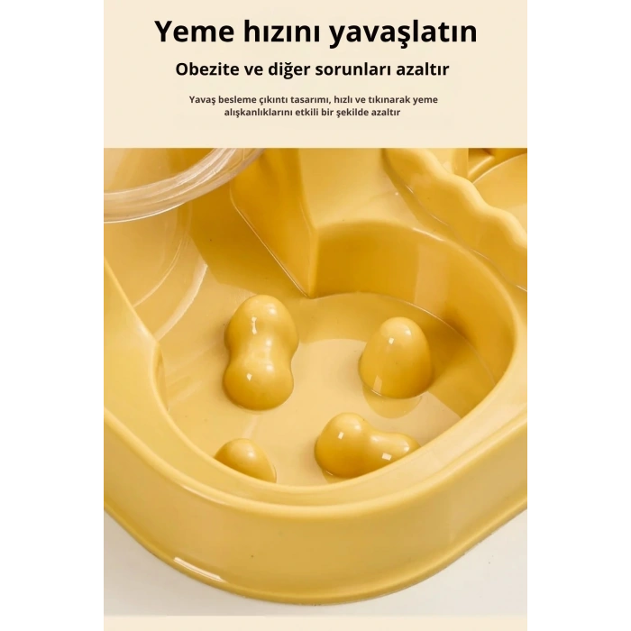 ShopyTech Otomatik Kedi Köpek Mama ve Su Kabı 2,8 Litre Kuru Mama Haznesi 1 Litre Otomatik Su Dağıtıcılı Yavaş Beslemeli 2si 1 Arada Mama İstasyonu