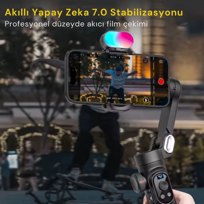 ShopyTech Smart X Pro Combo 3 Eksen Akıllı Telefon Gimbal Stabilizer (iOS & Android)