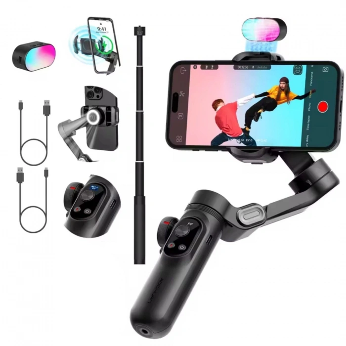 ShopyTech Smart X Pro Combo 3 Eksen Akıllı Telefon Gimbal Stabilizer (iOS & Android)