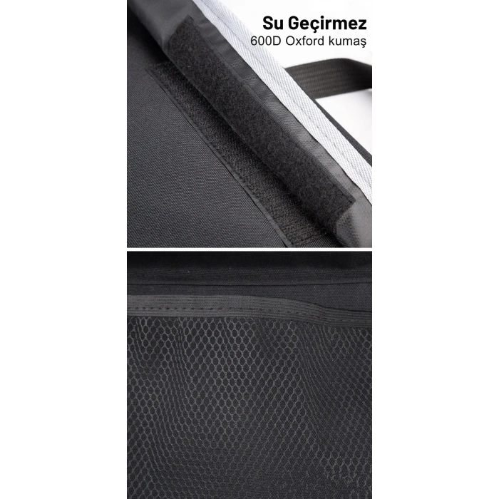 ShopyTech Su Geçirmez Araç Bagaj Organizeri 3 Askılı Arka Koltuk Düzenleyici Çok Cepli Bagaj Düzenleyici