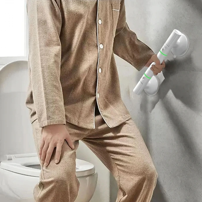 ShopyTech Vantuzlu Banyo Tutunma Barı Kaymaz Duş Tutma Kolu Emniyet El Rayı Yaşlı  Çocuk  Hamile  Engelliler İçin Hareket Destek Kolu 35 cm