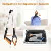 ShopyTech  Katlanabilir 32 İnç Eşya Kavrama Aparatı 360° Döner Başlıklı Manyetik Uçlu Çöp Toplama ve Uzanma Tutacağı